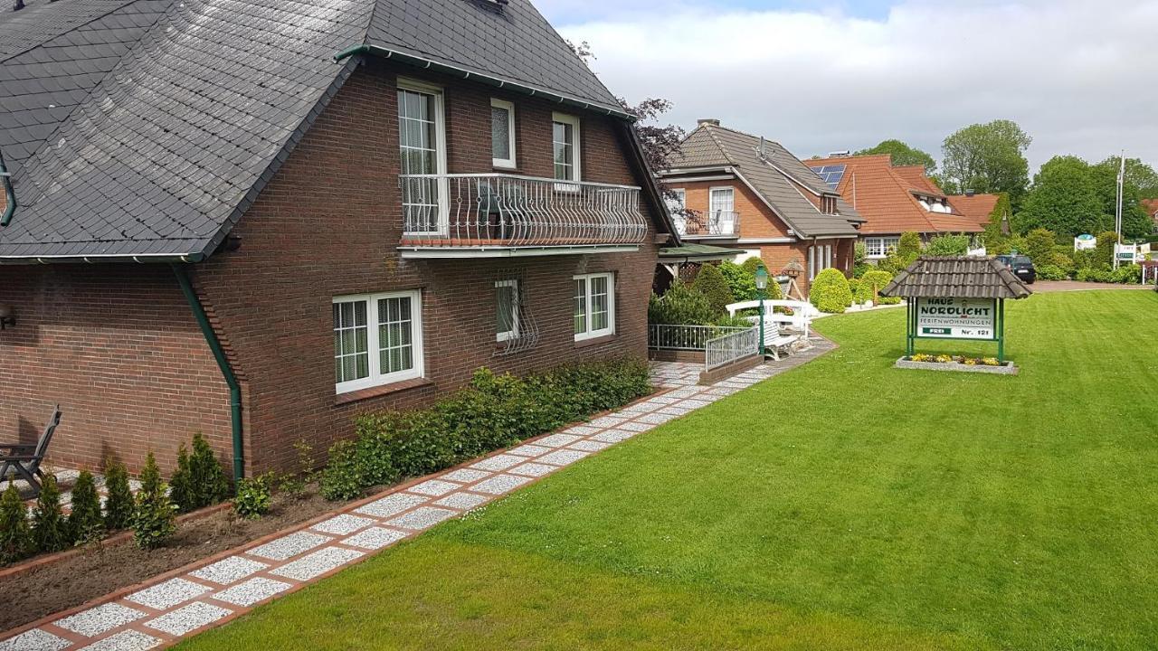 Hausnordlicht FEWO 1 Dornum Exterior foto